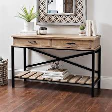 Emmie Industrial Console Desk Kirklands In 2020 Small Entryway Table Decor Console Desk
