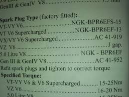 Ngk Spark Plug Gap Just Commodores