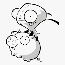 Color 'em in, scan them and send them to me (michaellegg2@yahoo.com) and i'll post them here. Invader Zim Coloring Page Invader Zim Gir Pig Hd Png Download Kindpng