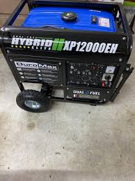 Duromax xp12000eh gas or propane dual fuel electric start portable generator. Duromax Xp12000eh 12 000 Watt 457cc Portable Dual Fuel Hybrid Gas Prop Generator Factory Outlet