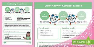 Position of letters in english alphabets. Quick Activity Alphabet Erasers Teacher Made