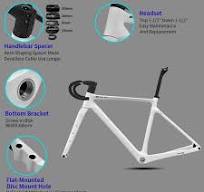 Nuovo telaio in carbonio BXT per gravel 700C 58 cm di grandi dimensioni con passaggio cavi completamente nascosto Telaio per bic