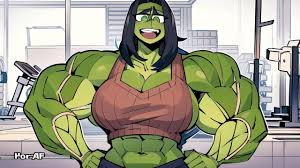 SHE HULK MUSCLE GROWTH TRANSFORMATION ANIMATION - YouTube