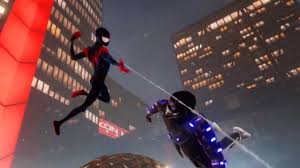 Our spider sense are tingling! Spider Man Into The Spider Verse Scene Recreated In Marvel S Spider Man Miles Morales