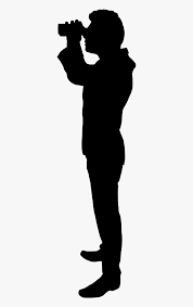 Casual man james looking around. Man With Binoculars Vector Hd Png Download Kindpng