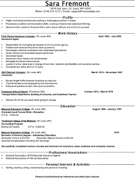 Sample Resume Teacher Career Change