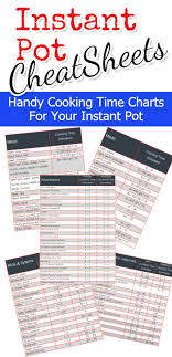 instant pot cooking times free cheat sheets instant pot