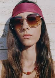 Mango Sonnenbrille mit rechteckigem Brillengestell schwarz