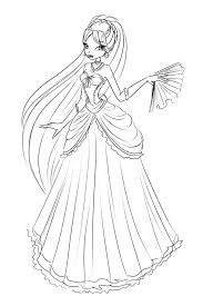 Com Sketch Diana Ball Dress Coloring Pages Cartoon Coloring Pages Cinderella Coloring Pages