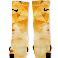 Orange Prism Custom Nike Elite Socks Fresh Elites