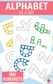 Try giving a dot to dot worksheets that connects dots with numbers like this. Free Alphabet Do A Dot Printables Easy Peasy Learners