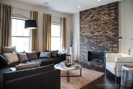 Stripes Brick Metal Industrial Modern Living Room By Calgary Interior Designer Decorazioni Home Decor Casa Industriale