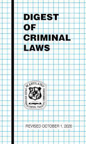 DIGEST OF CRIMINAL LAWS