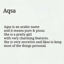 Facebook Find aqsa multiple name meanings and name pronunciation in english, arabic and urdu. facebook