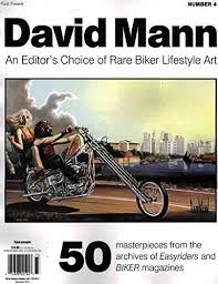 Bearded biker man, burning motorcycle, rider sport moto woman, female motorcyclist. David Mann Issue 73 Amazon Com Books