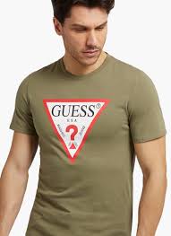 Ανδρικές Μπλούζες της εταιρείας Guess SS.Original Λαδί Βαμβάκι |  mortoglou.gr | eshop.