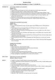Customer service cv sample doc. Order Management Resume Samples Velvet Jobs