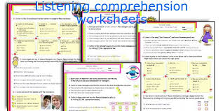 10 best activities for college students. Listening Comprehension Worksheets