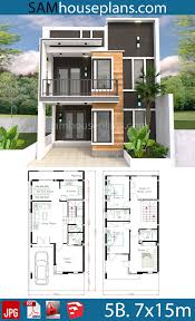 Designed to be built as single detached, the minimum setbacks from boundary fence are, 2 meters on both sides and back and 3 meters at the front. 2 Story 4 Bedroom House Plans Modern Design House Design Plan 9 12 5m With 4 Bedrooms House Model House Plan House Construction Plan Sims House Plans