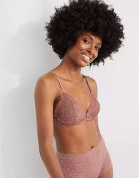 Aerie Real Power Wireless Push Up Eyelash Lace Bra