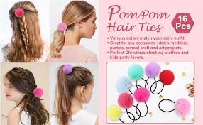 Alibaba.com offers 2,736 pom pom maker products. Amazon Com Pom Pom Hair Ties Morgles 16pcs Pom Pom Elastic Hair Ties Hair Pom Poms Fluffy Ponytail Holders Pompom Hair Band For Girls Toddlers Pigtail 8 Colors 2 Inches Beauty