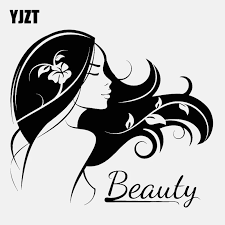 Make a beauty salon logo online. Yjzt 16 4cm 14 3cm Hair Beauty Salon Logo Beautiful Girl Vinyl High Quality Car Sticker C22 0176 Car Stickers Aliexpress