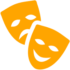 Free Orange Theatre Masks Icon Download Orange Theatre Masks Icon Theatre Masks Theatre Symbol Mask