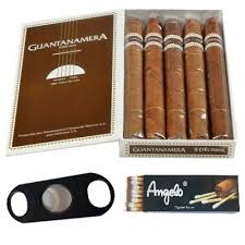 Set 5 Trabucuri Guantanamera Decimos 100 Cubanez Plus Cutter Trabucuri Plus Chibrituri Pentru Trabucuri Emag Ro