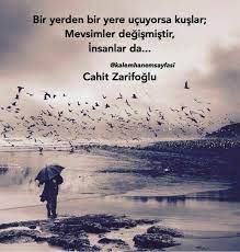 bir yerden bir yere ucuyorsa kuslar mevsimler degismistir insanlar da cahit zarifoglu duygular guzel soz insan