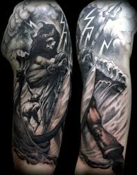 Top 25 Poseidon Tattoo Ideas 2021 Inspiration Guide Poseidon Tattoo Tattoo Designs Men Tattoos For Guys