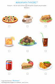 Gambar tema makanan dan minuman. Tugas Anak Bertema Makanan Favorit Perpuskampus Com