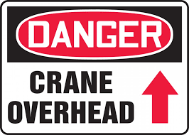 Cranes have one of the most difficult and dangerous jobs to do on any construction project, lifting and moving thousands of tons at a time. Crane Overhead Osha Danger Safety Sign Mcrt145