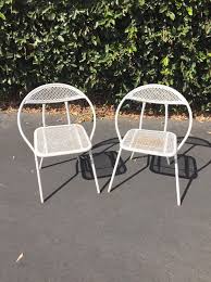 Set Of Two 2 Vintage Mid Century Salterini Patio Chairs By Etsy Patio Chairs Mcm Chair Hoop Chair