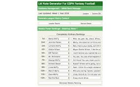 Check out the top nba scoring leaders for 2021! Lm Note Generator For Espn Fantasy Football