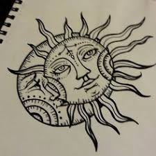 The moon covers the sun in a beautiful solar eclipse in indian dark sky. 7 Best Half Sun Half Moon Designs Ideas Moon Design Moon Sun Tattoo Moon Tattoo