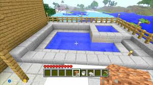 Minecraft 360 How To Build A Pool With Hot Tub Youtube
