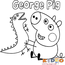Save & print free ➤peppa & george coloring worksheets for your child to strengthen world of imagination & creativity. George Pig Toy Dinosaur Coloring Pages For Kids Kids Coloring Coloring Home