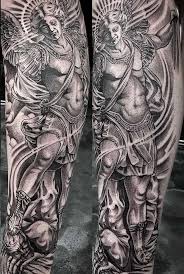 The archangel is a leader of all other angels and is there to fight against satan and evil, and to judge those entering heaven. Saint Michael Best Tattoo Shops Fayetteville Nc Joan Zuniga Tattoo