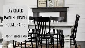 rustic black chalk painted dining room