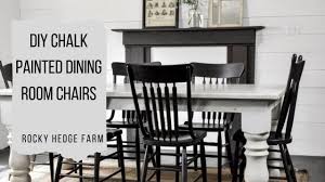 After drying move the furniture back into room. Rustic Black Chalk Painted Dining Room Chairs Youtube