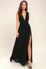 Lulus Exclusive You 39 Ll Be Goddess Like For The Entire Evening In The Heavenly Hues Black Maxi Dress Black Bridesmaid Dresses Maxi Dress Black Maxi Dress