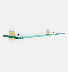 14 x 24.8 / 355 mm x 630 mm material: Yaquina Aged Brass Glass Shelf Set