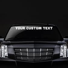 Rear window graphics (also known as perforated car window decals) are specialized decals designed for the use on the rear and side windows of your vehicle. Custom Windshield Banners Decals Stickers For Cars Trucks