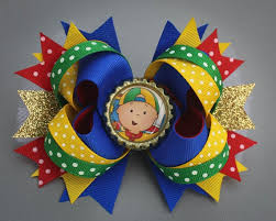 Maybe you would like to learn more about one of these? Caillou Bow Caillou Hair Bow School Bow Caillou Party Bow Etsy