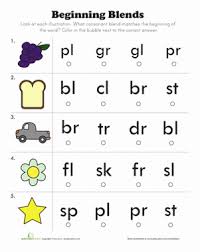 Even something as easy as guessing the beginning letter of long words can assist your child improve his phonics abilities. Beginning Consonant Blends Worksheet Education Com