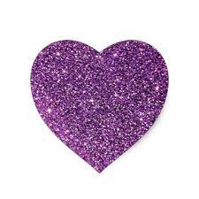 Purple Glitter Heart Stickers Zazzle Com Heart Stickers Glitter Hearts Purple Glitter