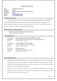 Involvement with the build, installation, commissioning and operational support of plant based equipment and suggesting cv, conducting technical interviews or creating tests for candidates. Asish Cv Electrical Engineer Testing And Commissioning And Maintenan