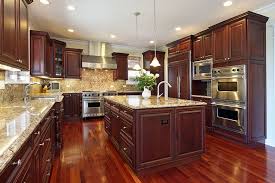 New kitchen with dark cherry cabinets, wine river granite counters. 25 Cherry Wood Kitchens Cabinet Designs Ideas Designing Idea