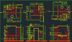 A bathroom layout design will be constrained by the size of the space and should ultimately place function over form in order of priorities. Bathroom Design Dwg File Cadbull
