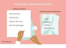 Check spelling or type a new query. How To Start A Letter With Professional Greeting Examples